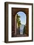 Italy, Pienza, Doorway to Tuscany-Hollice Looney-Framed Photographic Print