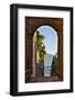 Italy, Pienza, Doorway to Tuscany-Hollice Looney-Framed Photographic Print