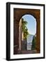 Italy, Pienza, Doorway to Tuscany-Hollice Looney-Framed Photographic Print