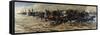 Italy, Pinerolo, Museo Storico Dell'Arma Di Cavalleria, Genoa Cavalry Charge of Custoza, 1866-null-Framed Stretched Canvas
