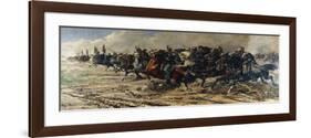 Italy, Pinerolo, Museo Storico Dell'Arma Di Cavalleria, Genoa Cavalry Charge of Custoza, 1866-null-Framed Giclee Print
