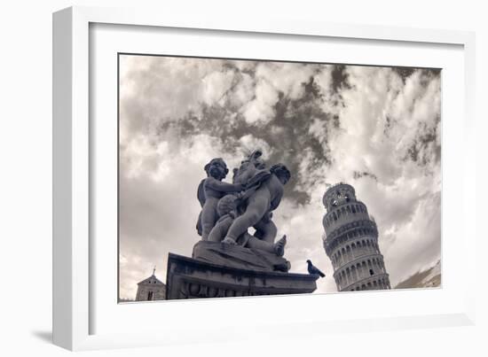 Italy, Pisa. Infrared image of the Campo dei Miracoli (field of miracles)-Terry Eggers-Framed Photographic Print