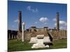 Italy, Pompeii, Temple of Apollo, Marble's Altar, Ionic Column and Two Fluted Corinthian Columns-null-Mounted Giclee Print