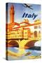 Italy: Ponte Vecchio, Florence, c.1950-Lacano-Stretched Canvas