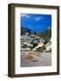 Italy, Positano, Sunbathers at the beach in the Town of Positano.-Terry Eggers-Framed Photographic Print