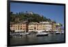 Italy, Province of Genoa, Portofino. Fishing village on the Ligurian Sea, overlooking harbor-Alan Klehr-Framed Photographic Print