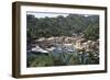 Italy, Province of Genoa, Portofino. Fishing village on the Ligurian Sea, overlooking harbor-Alan Klehr-Framed Photographic Print