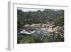 Italy, Province of Genoa, Portofino. Fishing village on the Ligurian Sea, overlooking harbor-Alan Klehr-Framed Photographic Print