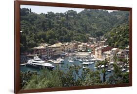 Italy, Province of Genoa, Portofino. Fishing village on the Ligurian Sea, overlooking harbor-Alan Klehr-Framed Photographic Print