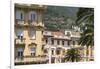 Italy, Province of Genoa, Rapallo. Colorful buildings in resort setting-Alan Klehr-Framed Photographic Print