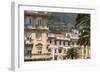 Italy, Province of Genoa, Rapallo. Colorful buildings in resort setting-Alan Klehr-Framed Photographic Print