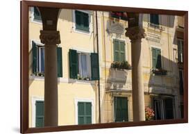 Italy, Province of Genoa, Rapallo. Colorful buildings in resort setting-Alan Klehr-Framed Photographic Print