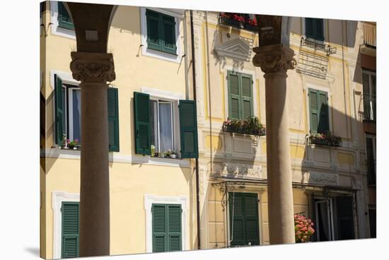 Italy, Province of Genoa, Rapallo. Colorful buildings in resort setting-Alan Klehr-Stretched Canvas