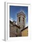 Italy, Radda in Chianti. Bell tower of Saint Niccolo church in Radda in Chianti.-Julie Eggers-Framed Photographic Print
