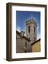 Italy, Radda in Chianti. Bell tower of Saint Niccolo church in Radda in Chianti.-Julie Eggers-Framed Photographic Print