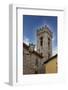 Italy, Radda in Chianti. Bell tower of Saint Niccolo church in Radda in Chianti.-Julie Eggers-Framed Photographic Print