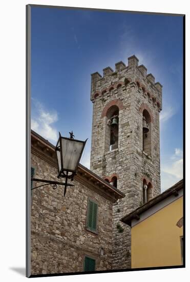 Italy, Radda in Chianti. Bell tower of Saint Niccolo church in Radda in Chianti.-Julie Eggers-Mounted Photographic Print