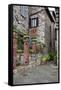 Italy, Radda in Chianti. Entrance to homes along the streets of Radda in Chianti.-Julie Eggers-Framed Stretched Canvas