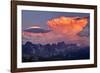 Italy, Region Trentino South Tirol, the Dolomites, Storm Cloud About the Rose Garden Massif, Rose G-Bernd Rommelt-Framed Photographic Print