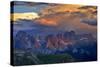 Italy, Region Trentino South Tirol, the Dolomites, Storm Cloud About the Rose Garden Massif, Rose G-Bernd Rommelt-Stretched Canvas