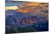 Italy, Region Trentino South Tirol, the Dolomites, Storm Cloud About the Rose Garden Massif, Rose G-Bernd Rommelt-Mounted Photographic Print