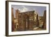 Italy, Rome, Arch of Janus at Foot of Via Velabro-Ippolito Caffi-Framed Giclee Print