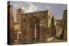 Italy, Rome, Arch of Janus at Foot of Via Velabro-Ippolito Caffi-Stretched Canvas