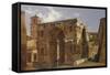 Italy, Rome, Arch of Janus at Foot of Via Velabro-Ippolito Caffi-Framed Stretched Canvas