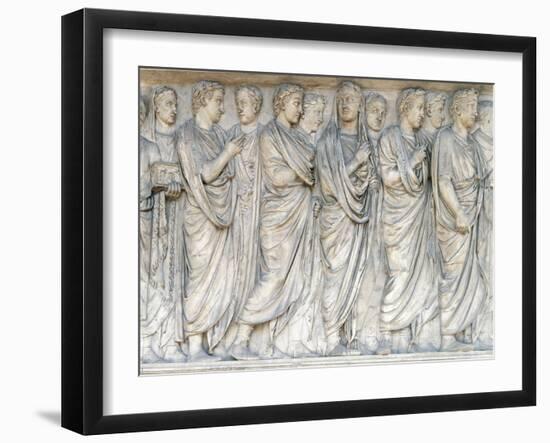 Italy, Rome, Augustae Ara Pacis, Built Between 13 B.C. and 9 B.C. to Celebrate Peace of Augustus-null-Framed Giclee Print