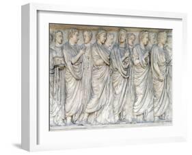 Italy, Rome, Augustae Ara Pacis, Built Between 13 B.C. and 9 B.C. to Celebrate Peace of Augustus-null-Framed Giclee Print