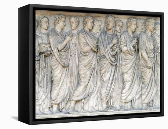 Italy, Rome, Augustae Ara Pacis, Built Between 13 B.C. and 9 B.C. to Celebrate Peace of Augustus-null-Framed Stretched Canvas