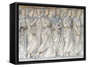 Italy, Rome, Augustae Ara Pacis, Built Between 13 B.C. and 9 B.C. to Celebrate Peace of Augustus-null-Framed Stretched Canvas