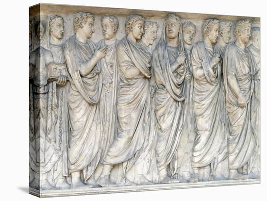 Italy, Rome, Augustae Ara Pacis, Built Between 13 B.C. and 9 B.C. to Celebrate Peace of Augustus-null-Stretched Canvas