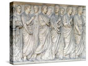 Italy, Rome, Augustae Ara Pacis, Built Between 13 B.C. and 9 B.C. to Celebrate Peace of Augustus-null-Stretched Canvas