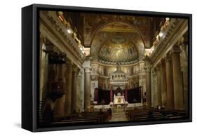 Italy. Rome. Basilica of Our Lady in Trastevere. Interior-null-Framed Stretched Canvas