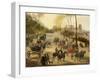 Italy, Rome, Carriage Rides in Pincio Gardens, Unknown Artist, Painting-null-Framed Giclee Print