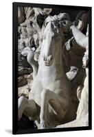 Italy. Rome. Fontana Di Trevi. 18th Century. Sea Horse-null-Framed Giclee Print