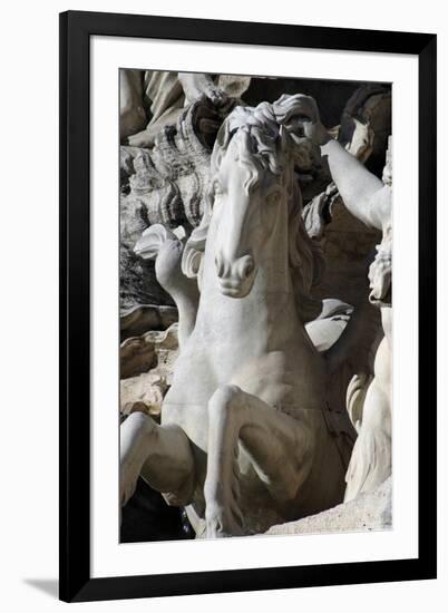 Italy. Rome. Fontana Di Trevi. 18th Century. Sea Horse-null-Framed Giclee Print