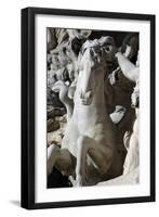 Italy. Rome. Fontana Di Trevi. 18th Century. Sea Horse-null-Framed Premium Giclee Print