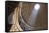Italy, Rome, Pantheon interior with shaft of light.-Merrill Images-Framed Stretched Canvas