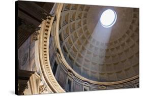 Italy, Rome, Pantheon interior with shaft of light.-Merrill Images-Stretched Canvas