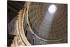 Italy, Rome, Pantheon interior with shaft of light.-Merrill Images-Stretched Canvas