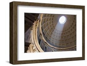 Italy, Rome, Pantheon interior with shaft of light.-Merrill Images-Framed Photographic Print