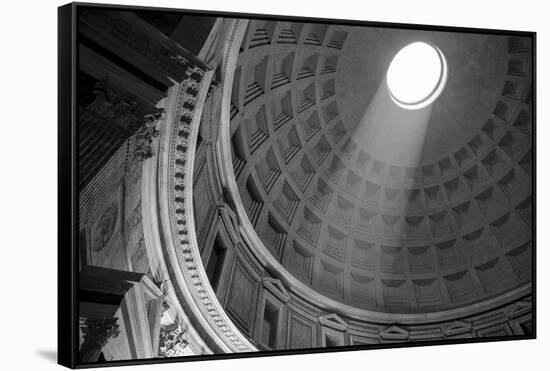 Italy, Rome, Pantheon interior with shaft of light.-Merrill Images-Framed Stretched Canvas