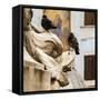 Italy, Rome. Piazza della Rotunda, close-up of Fontana del Pantheon.-Alison Jones-Framed Stretched Canvas