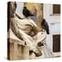 Italy, Rome. Piazza della Rotunda, close-up of Fontana del Pantheon.-Alison Jones-Stretched Canvas