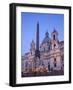 Italy, Rome, Piazza Navona, Fountain of the Four Rivers and Sant' Agnese in Agone Church-Steve Vidler-Framed Photographic Print