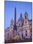 Italy, Rome, Piazza Navona, Fountain of the Four Rivers and Sant' Agnese in Agone Church-Steve Vidler-Mounted Photographic Print