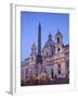 Italy, Rome, Piazza Navona, Fountain of the Four Rivers and Sant' Agnese in Agone Church-Steve Vidler-Framed Photographic Print