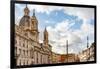 Italy, Rome. Piazza Navona, looking north.-Alison Jones-Framed Photographic Print